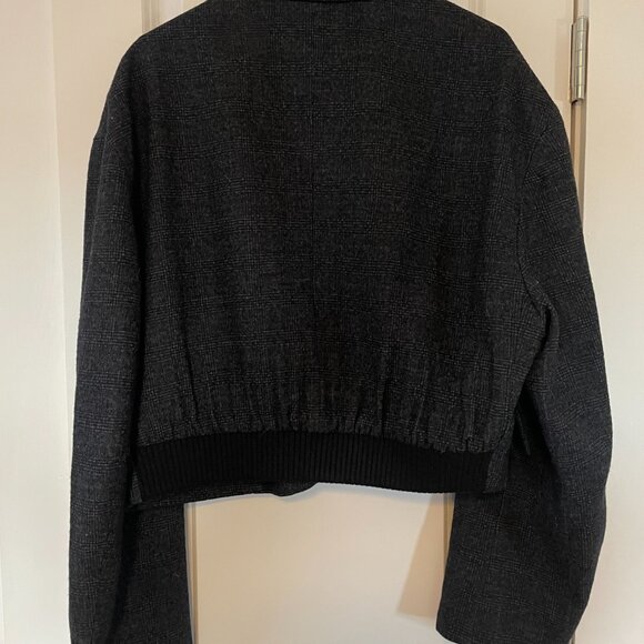 Tibi Kian Glenplaid Cropped Bomber Blazer  Kian Glenplaid Cropped Bomber Blazer - Picture 10 of 10